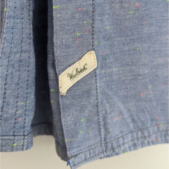Blue speckled Woolrich shirt Lg - Picture 9 of 12